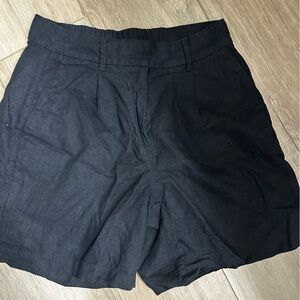 Old Navy Black Women's Linen-Blend Shorts